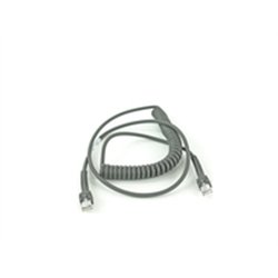 Zebra Motorola CABLE RS232 6IN COILED ROHS COMPLIANT - Extension cable - Grey - RS-232 - RS-232C - Straight - Straight