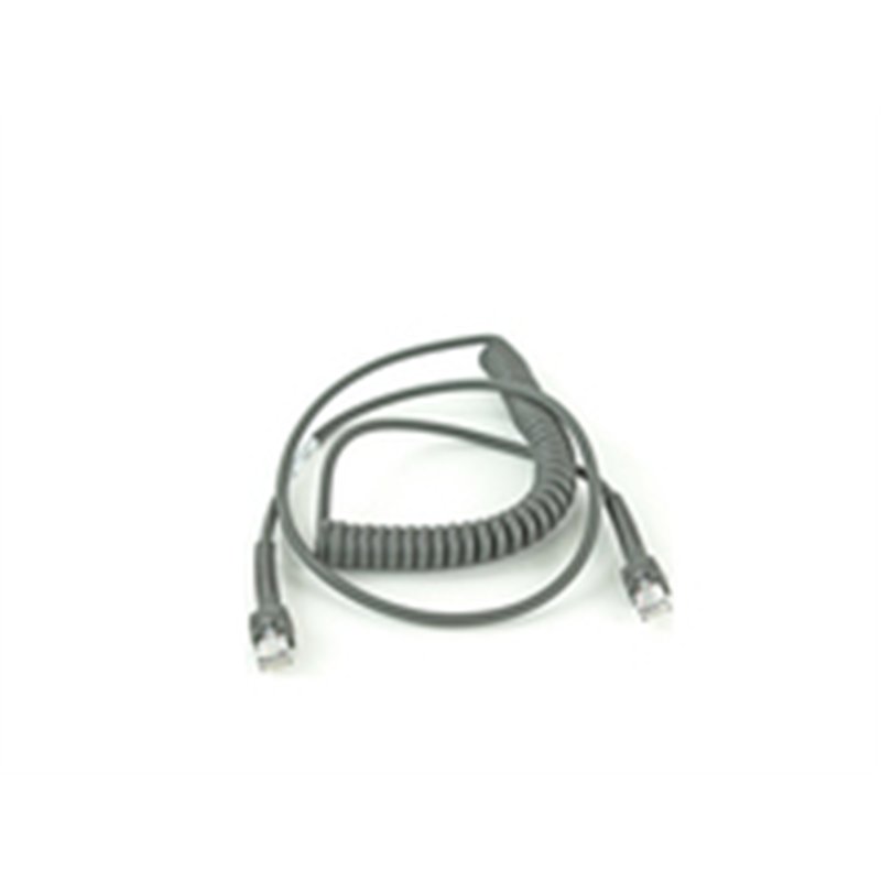Zebra Motorola CABLE RS232 6IN COILED ROHS COMPLIANT - Extension cable - Grey - RS-232 - RS-232C - Straight - Straight