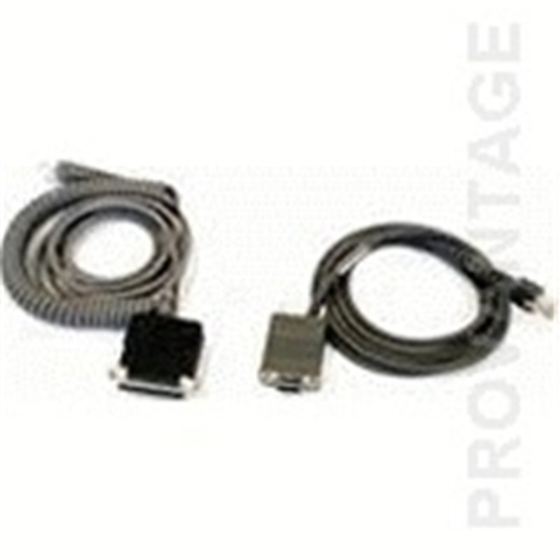 Datalogic CAB-408 RS-232 Pwr Coil 9-Pin Fem - DB-9 - Female - Female