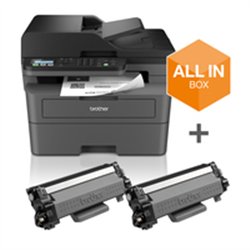Brother MFC-L2827DWXL - Laser - Mono printing - 1200 x 1200 DPI - A4 - Direct printing - Black - Grey